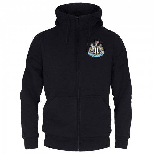 Front - Newcastle United FC Mens Fleece Full Zip Hoodie