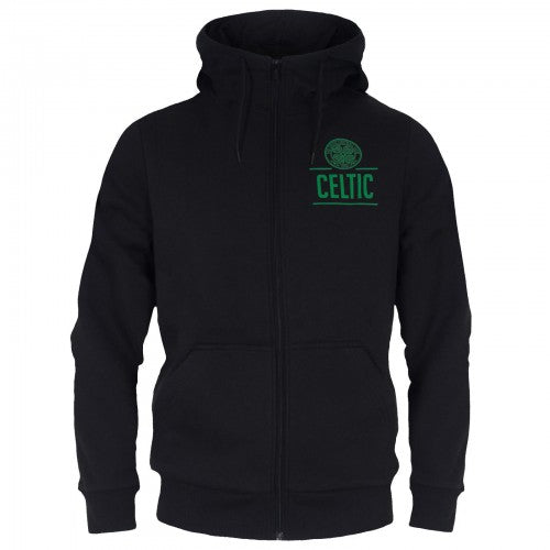 Front - Celtic FC Mens Fleece Full Zip Hoodie