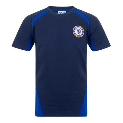 Front - Chelsea FC Boys Palmer 10 Cotton Panelled T-Shirt