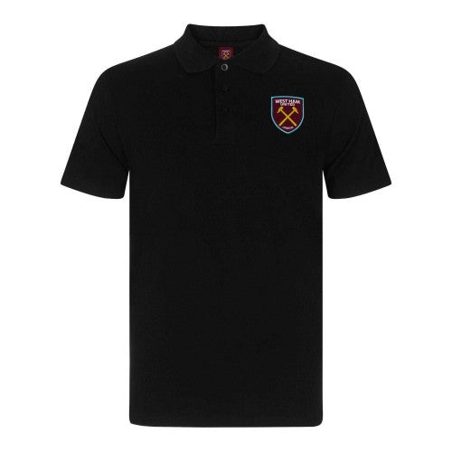 Front - West Ham United FC Mens Crest Polo Shirt