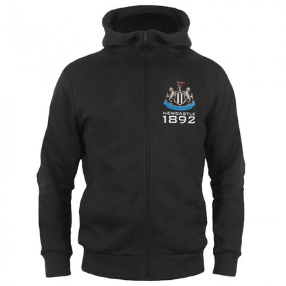 Front - Newcastle United FC Boys Fleece Full Zip Hoodie