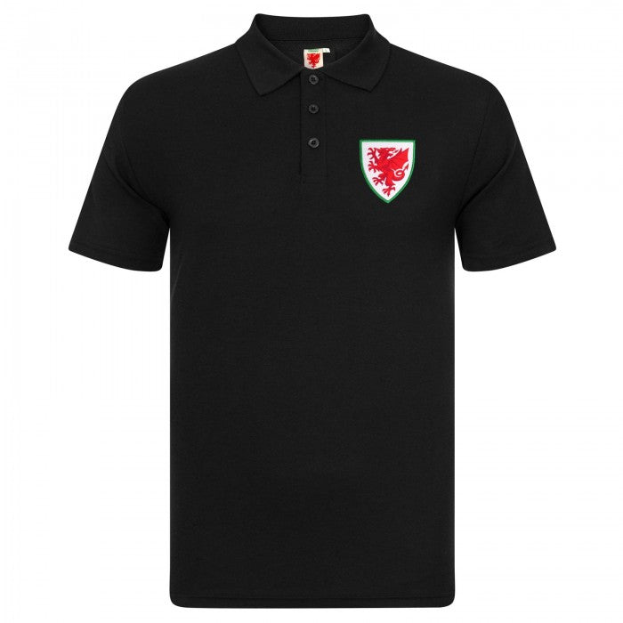 Front - Wales Cymru Mens Crest Polo Shirt