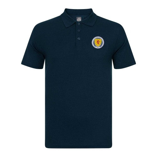 Front - Scottish FA Mens Crest Polo Shirt
