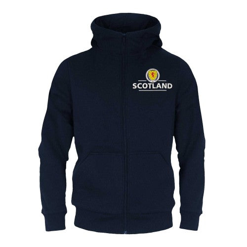 Front - Scotland FA Boys Fleece Full Zip Hoodie