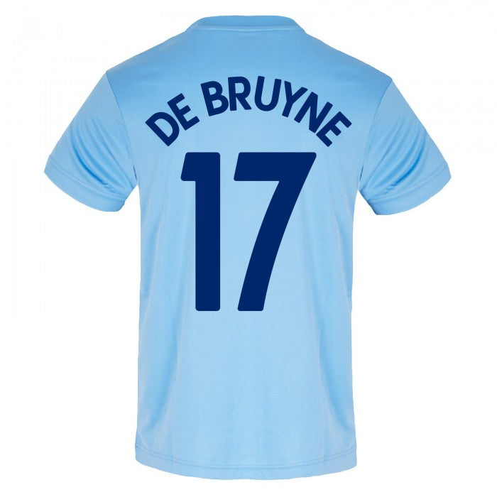 Front - Manchester City FC Mens De Bruyne 17 Polyester T-Shirt