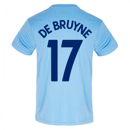Front - Manchester City FC Mens De Bruyne 17 Polyester T-Shirt