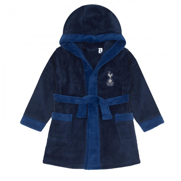 Front - Tottenham Hotspur FC Baby Crest Fleece Dressing Gown