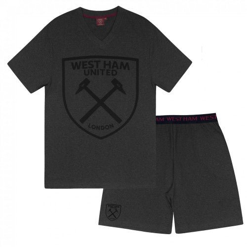 Front - West Ham United FC Mens Short Pyjama Set