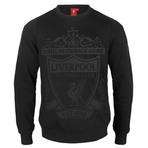 Front - Liverpool FC Boys Crest Sweatshirt