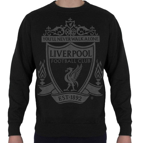Front - Liverpool FC Mens Crest Sweatshirt