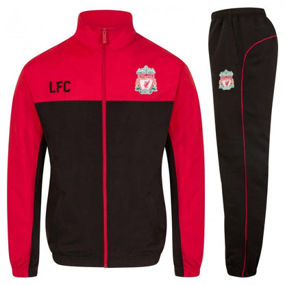 Front - Liverpool FC Mens Crest Two Tone Tracksuit