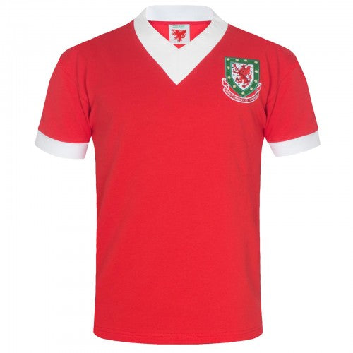 Front - FA Wales Mens 1958 John Charles 9 Retro T-Shirt