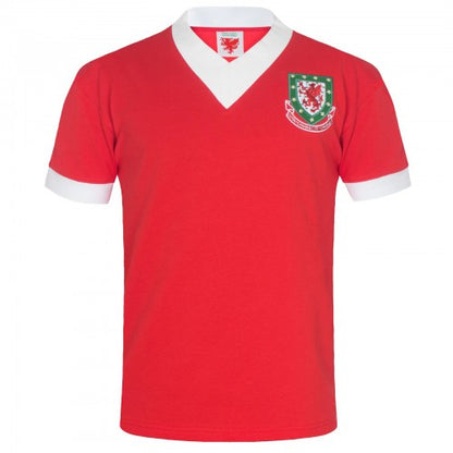 Front - FA Wales Mens 1958 John Charles 9 Retro T-Shirt