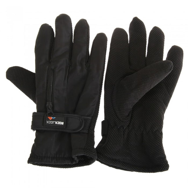 Front - RockJock Mens Thermal Insulation Touch Fasten Gloves