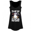 Front - Psycho Penguin Ladies/Womens I`m Not Shy Floaty Tank