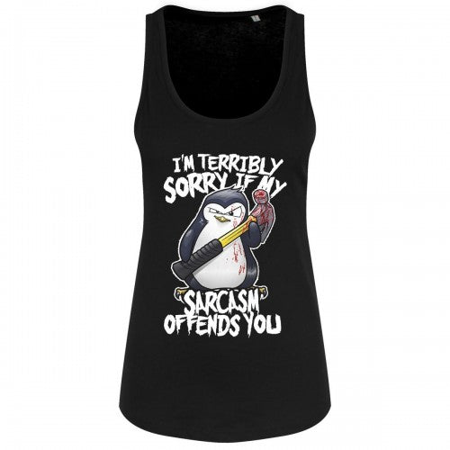 Front - Psycho Penguin Ladies/Womens Sarcasm Floaty Tank