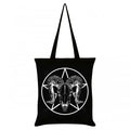 Front - Grindstore Ram Skull Pentagram Tote Bag