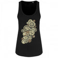 Front - Grindstore Ladies/Womens Steampunk Cogwheels Floaty Tank