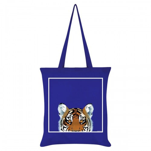 Front - Inquisitive Creatures Tiger Tote Bag