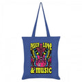 Front - Grindstore Peace, Love & Music Tote Bag