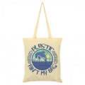 Front - Grindstore Plastic Ain´t My Bag Cream Tote Bag