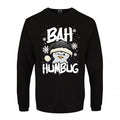 Front - Psycho Penguin Mens Bah Humbug Christmas Jumper