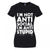Front - Grindstore Womens/Ladies Im Not Anti-Social Im Anti-Stupid Black T-Shirt
