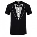 Front - Grindstore Mens Tuxedo Design T-Shirt