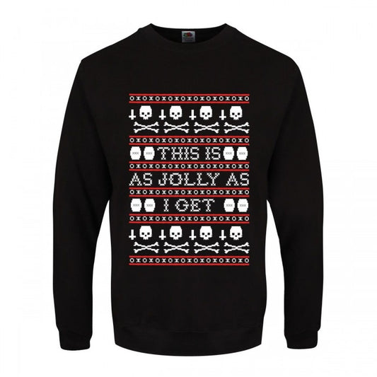 Front - Grindstore Mens This Is As Jolly As I Get Christmas Jumper