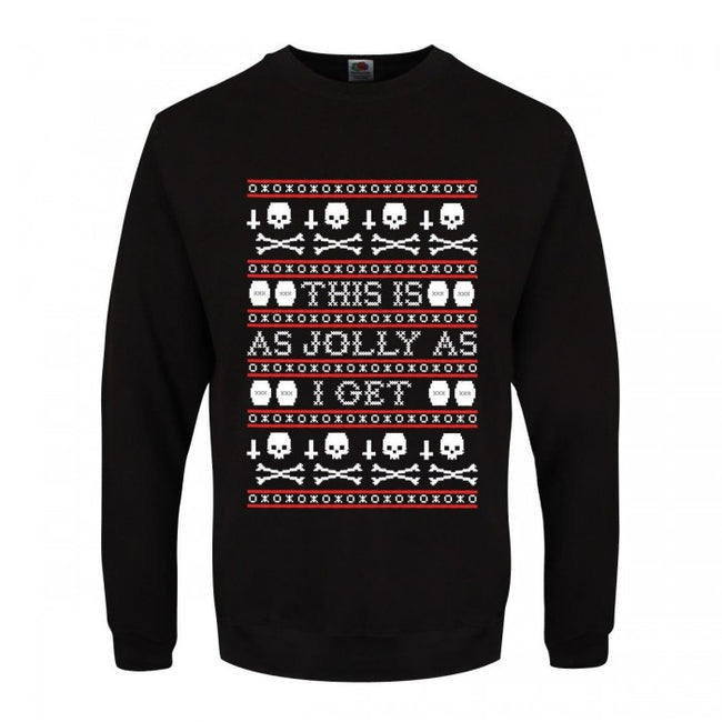Front - Grindstore Mens This Is As Jolly As I Get Christmas Jumper