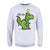 Front - Grindstore Mens Tree Rex Christmas Jumper