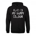 Front - Grindstore Mens Black Is My Happy Colour Hoodie