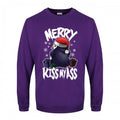 Front - Psycho Penguin Mens Merry Kiss My Ass Christmas Jumper