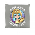 Front - Grindstore Crazy Sloth Lady Cushion