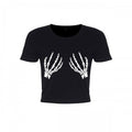 Front - Grindstore Womens/Ladies Spooky Touch Crop Top