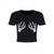 Front - Grindstore Womens/Ladies Spooky Touch Crop Top