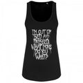 Front - Grindstore Womens/Ladies Im Out Of Bed & Dressed Vest Top