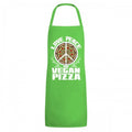 Front - Grindstore Unisex Adult Love Peace And Vegan Pizza Full Apron