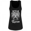 Front - Mio Moon Womens/Ladies All Monsters Are Human Tank Top