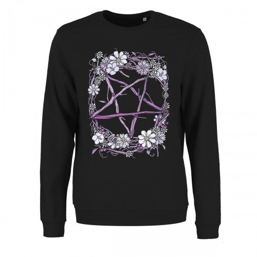 Front - Grindstore Womens/Ladies Pagan Pentagram Sweatshirt