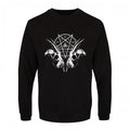 Front - Grindstore Mens Goat Skull Pentagram Sweatshirt