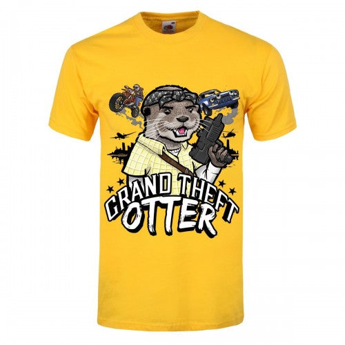 Front - Grindstore Mens Grand Theft Otter T-Shirt