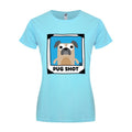 Front - Pop Factory Womens/Ladies Pug Shot T-Shirt