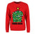 Front - Pop Factory Womens/Ladies Tree Rex Christmas Jumper