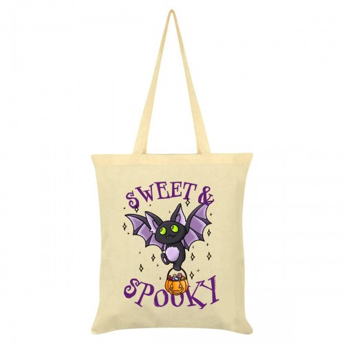 Front - Grindstore Sweet & Spooky Bat Halloween Tote Bag