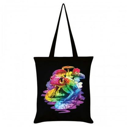 Front - Grindstore Rainbow Frog Tote Bag