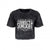 Front - Grindstore Ladies/Womens Keep Out Of Direct Sunlight Acid Wash Oversized Cropped T-Shirt