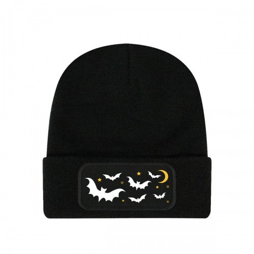 Front - Grindstore Unisex Adult Night Bats Beanie