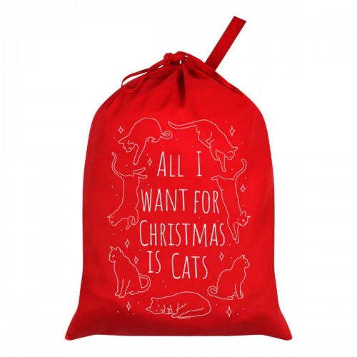 Front - Grindstore All I Want For Christmas Is Cats Santa Sack