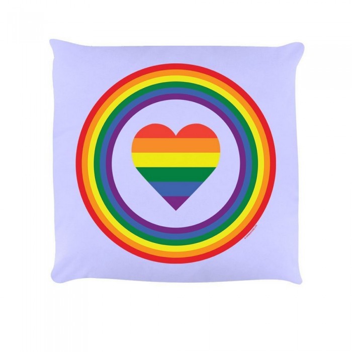 Front - Grindstore Rainbow Heart Filled Cushion